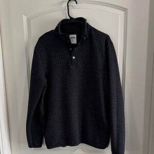 Sonoma Charcoal Quilted Pullover with Button Accents